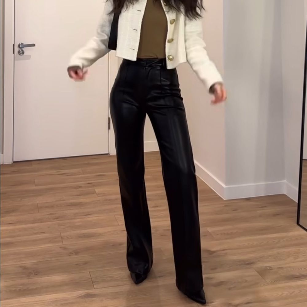 BOA black leather pants